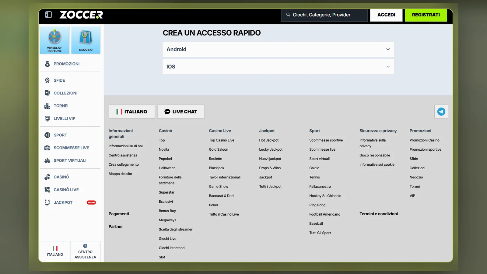Zoccer app