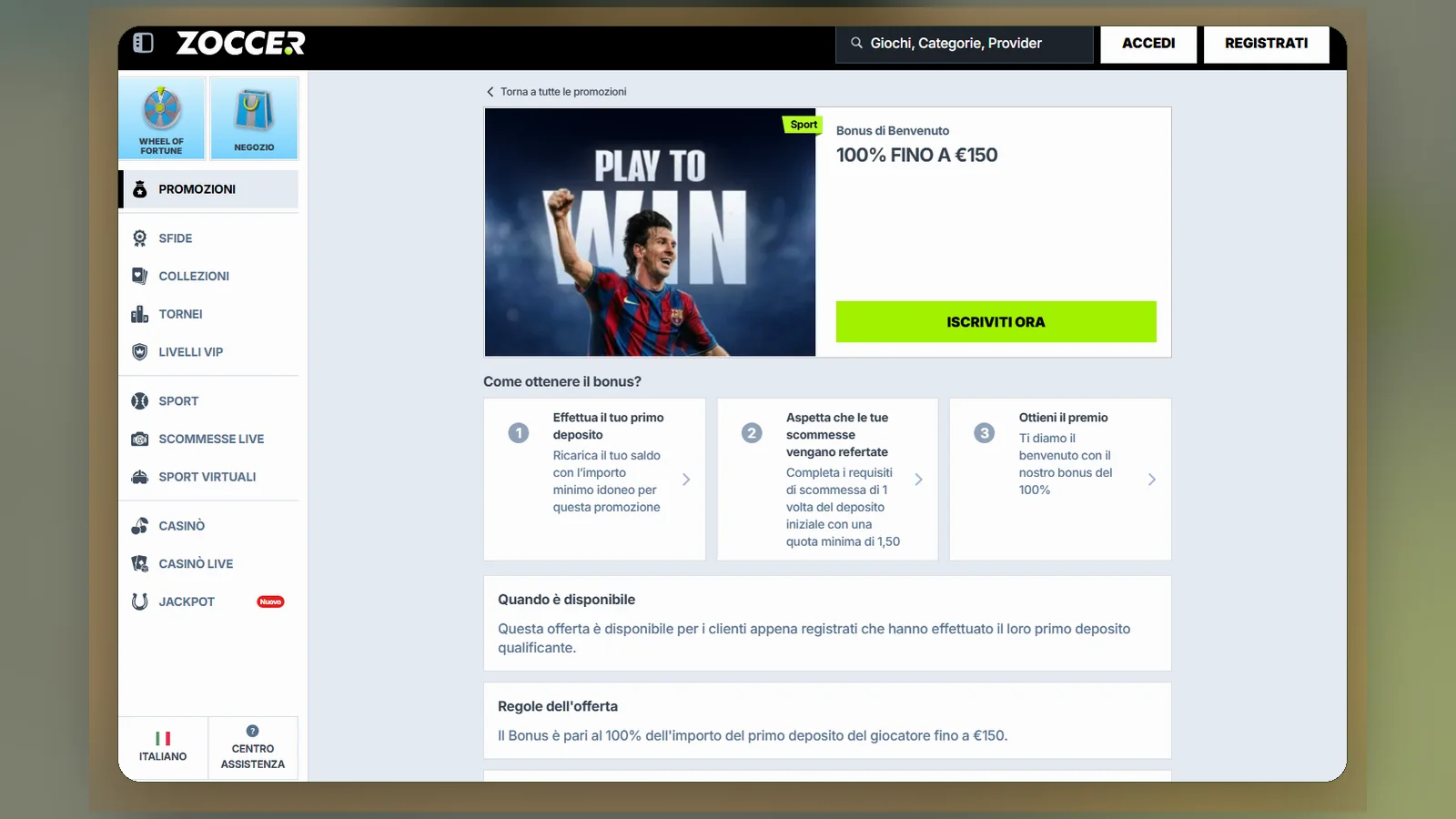 Zoccer bonus